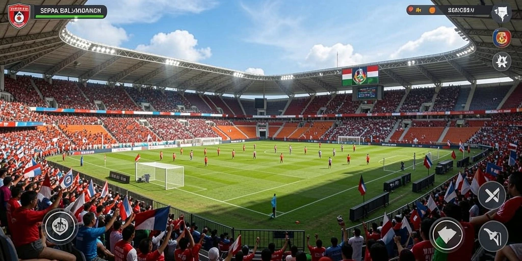 Tampilan utama aplikasi dengan desain grafis yang menarik.