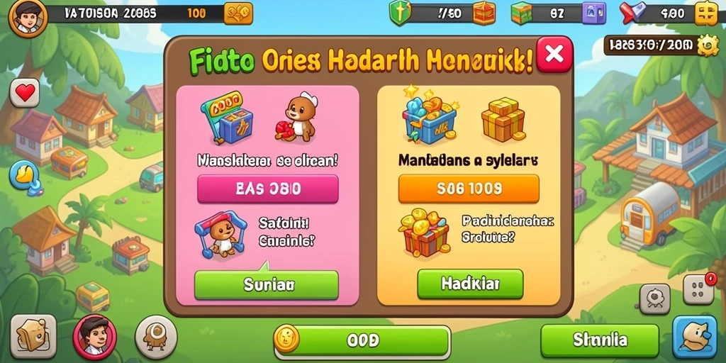 Tampilan menu utama yang menarik dan mudah digunakan.
