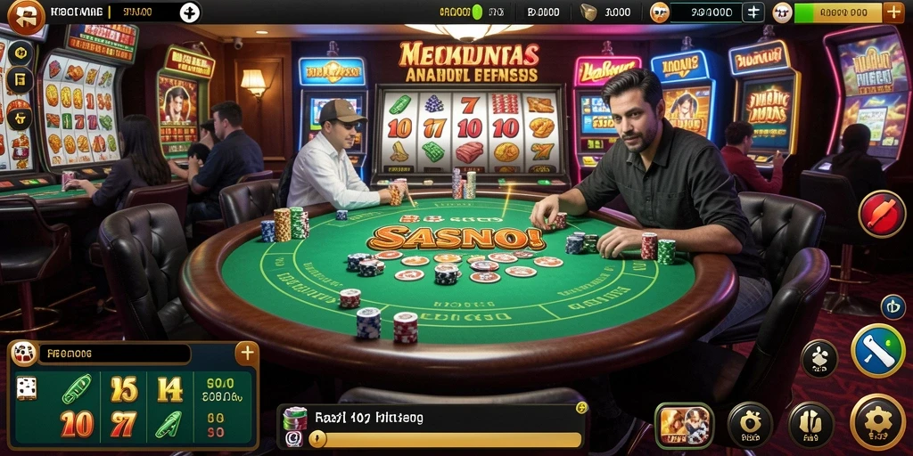 Tampilan awal aplikasi WINSLOT yang menarik dan dinamis.